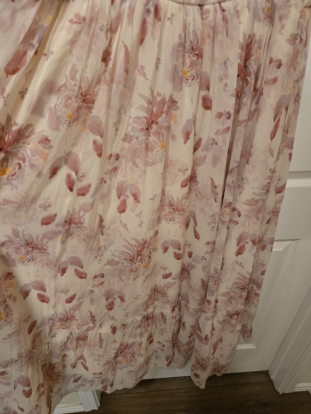 Polagram Cream Maxi Dress with Pink Floral Print - Picture 13 of 13